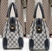 Image of Vtg Gucci Blue Monogram Satchel Bag