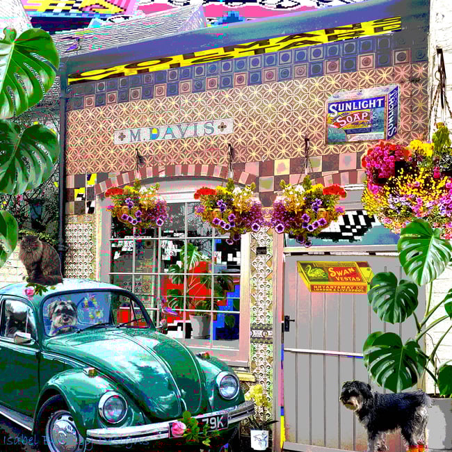 Greeting Cards Campers & Cars Set of 4 