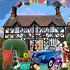 Greeting Cards Funky Buildings & Cars Set of 4 