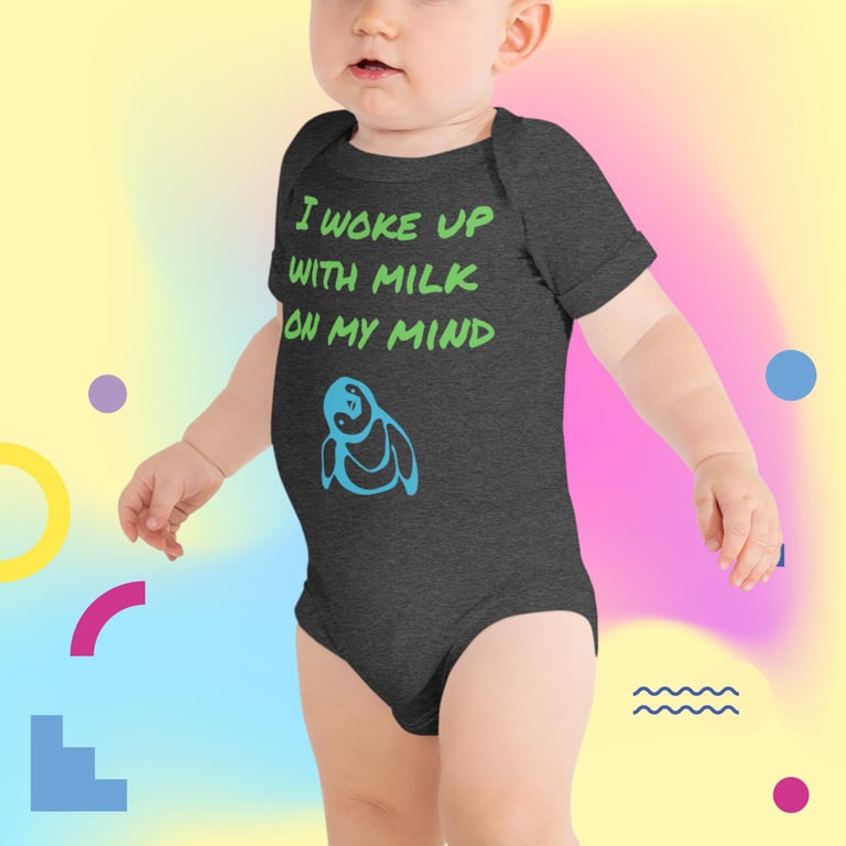 Milk On My Mind Baby Onesie Image 4