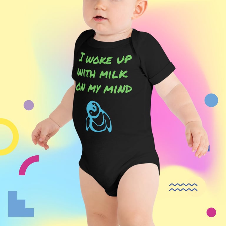 Milk On My Mind Baby Onesie Image 2