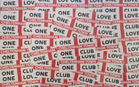 Image 1 of **LAST PACK**Pack of 25 10x5cm Cheltenham One Love One Club Football/Ultras Stickers.