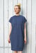 Image of Kleid blau meliert Sternenhimmel