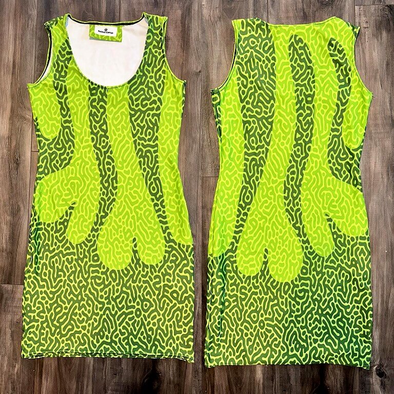 "Lime Dips" Graphic Tank Dress