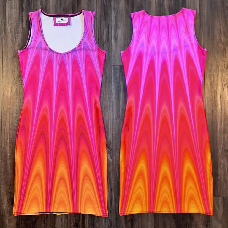 "Space Burst" Graphic Tank Dress