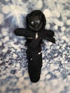 Lucky Black Cat Voodoo Doll With Lucky Hand Charm by Ugly Shyla