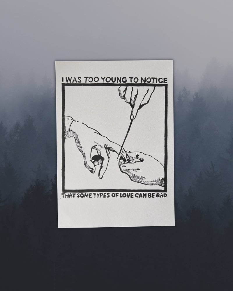 Image of Bad Love Linoprint