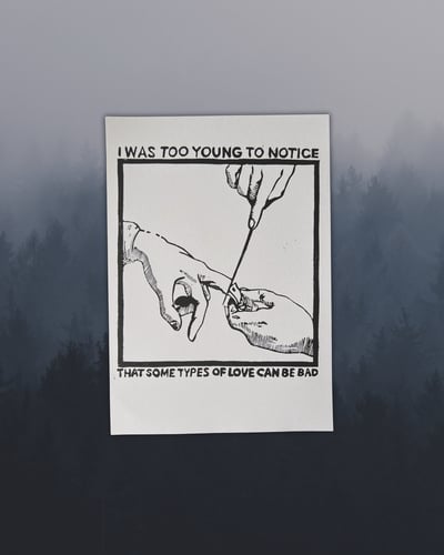 Image of Bad Love Linoprint