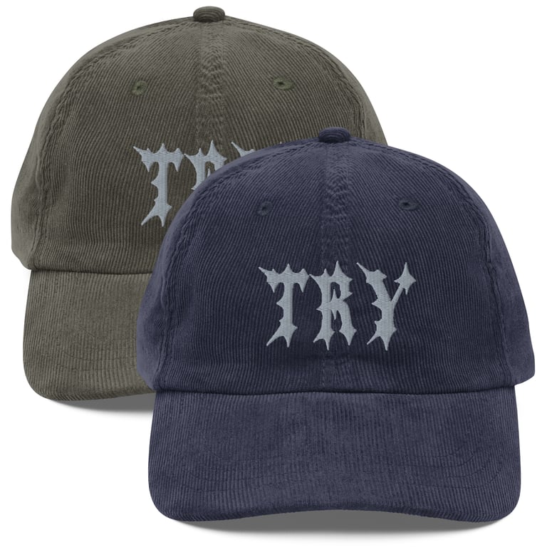Spike Embroidered Corduroy Hat