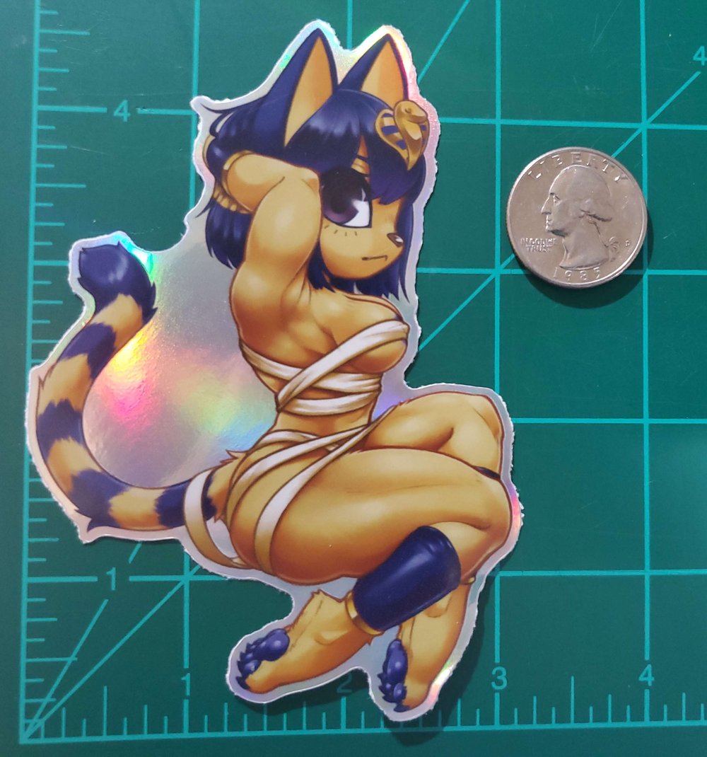 Egyptian Cat - Iridescent Vinyl Sticker