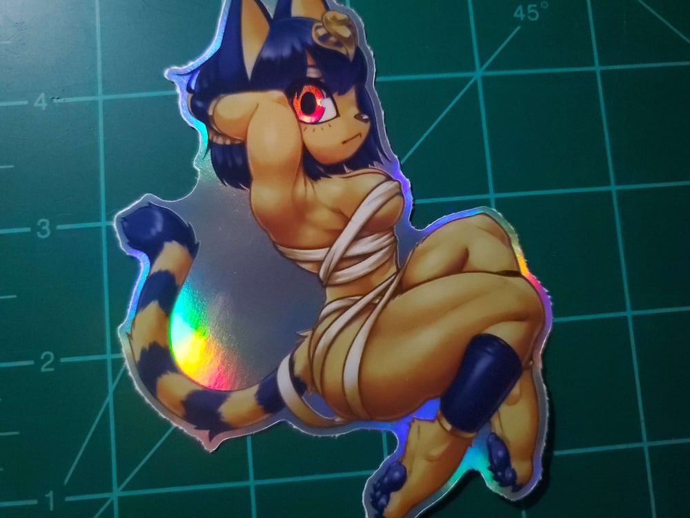 Egyptian Cat - Iridescent Vinyl Sticker