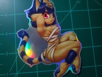 Image 3 of Egyptian Cat - Iridescent Vinyl Sticker