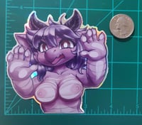 Image 2 of Dragon Against Glass - Iridescent Vinyl Sticker