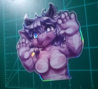 Image 4 of Dragon Against Glass - Iridescent Vinyl Sticker