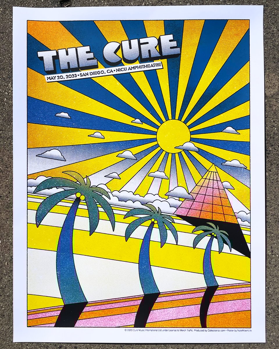 The Cure • San Diego 2025 • Screen Printed Posters Gonz Art