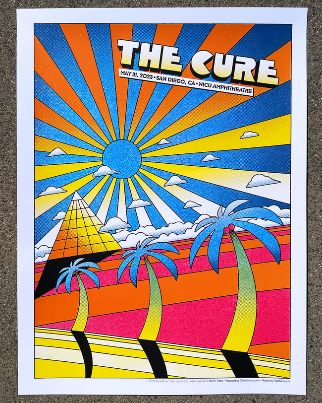 The Cure • San Diego 2023 • Screen Printed Posters Gonz Art