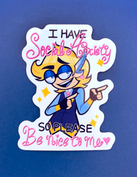 Image 5 of "I Have Social Anxiety" Sticker