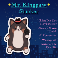 Image 1 of Mr. Kingpaw Sticker