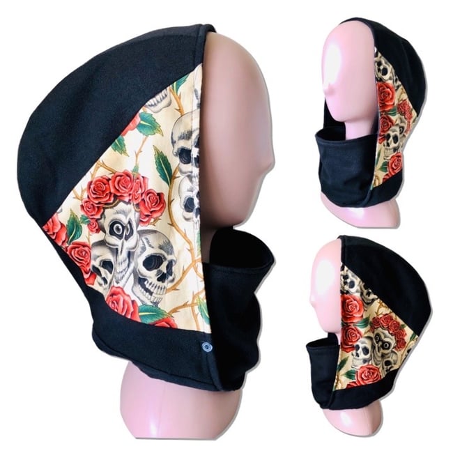 Skull N' Roses Hood Warmer