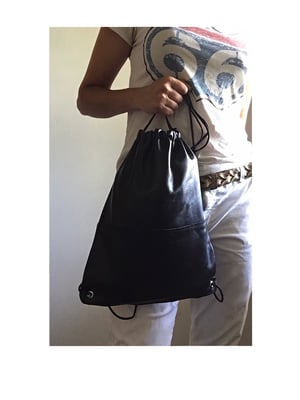 Image of leather cinch sack by silas 