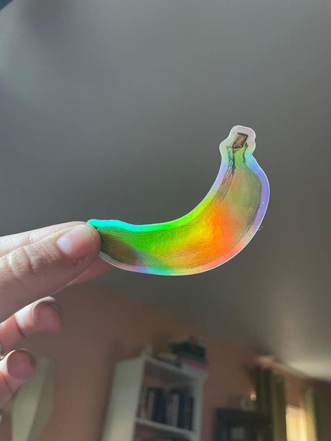 Image of Holographic Banana Sticker 3”