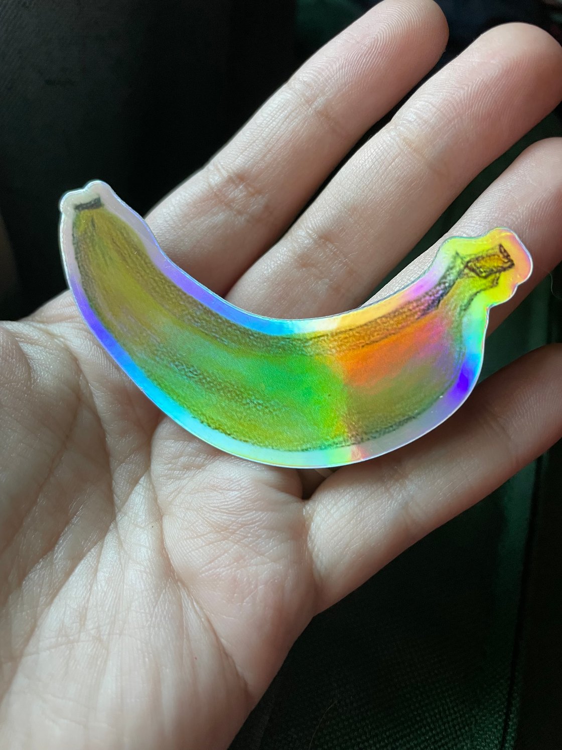 Image of Holographic Banana Sticker 3”