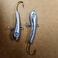 Image 2 of Vertical Jigging Minnow Mold ( 6 cavity ) Size: 1/4 and 3/8 oz Combo Mold ( Starter Kit )