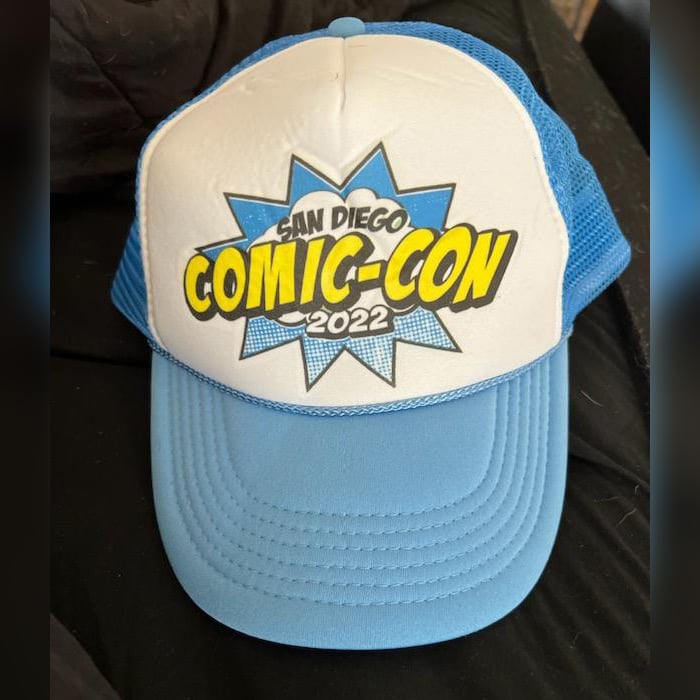 Worn San Diego Comic Con 2022 Blue Hat + Free Signed 8x10
