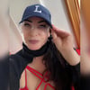 Worn L (for Lisa) Navy Blue Hat + Free Signed 8x10