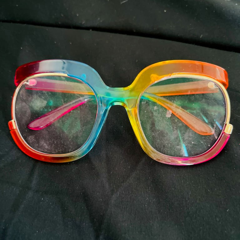 Pride Rainbow Frame Reading Glasses + Free Signed 8x10