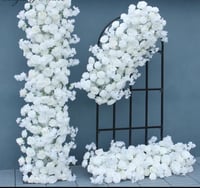 White flower row  100cm  or 200 cm 