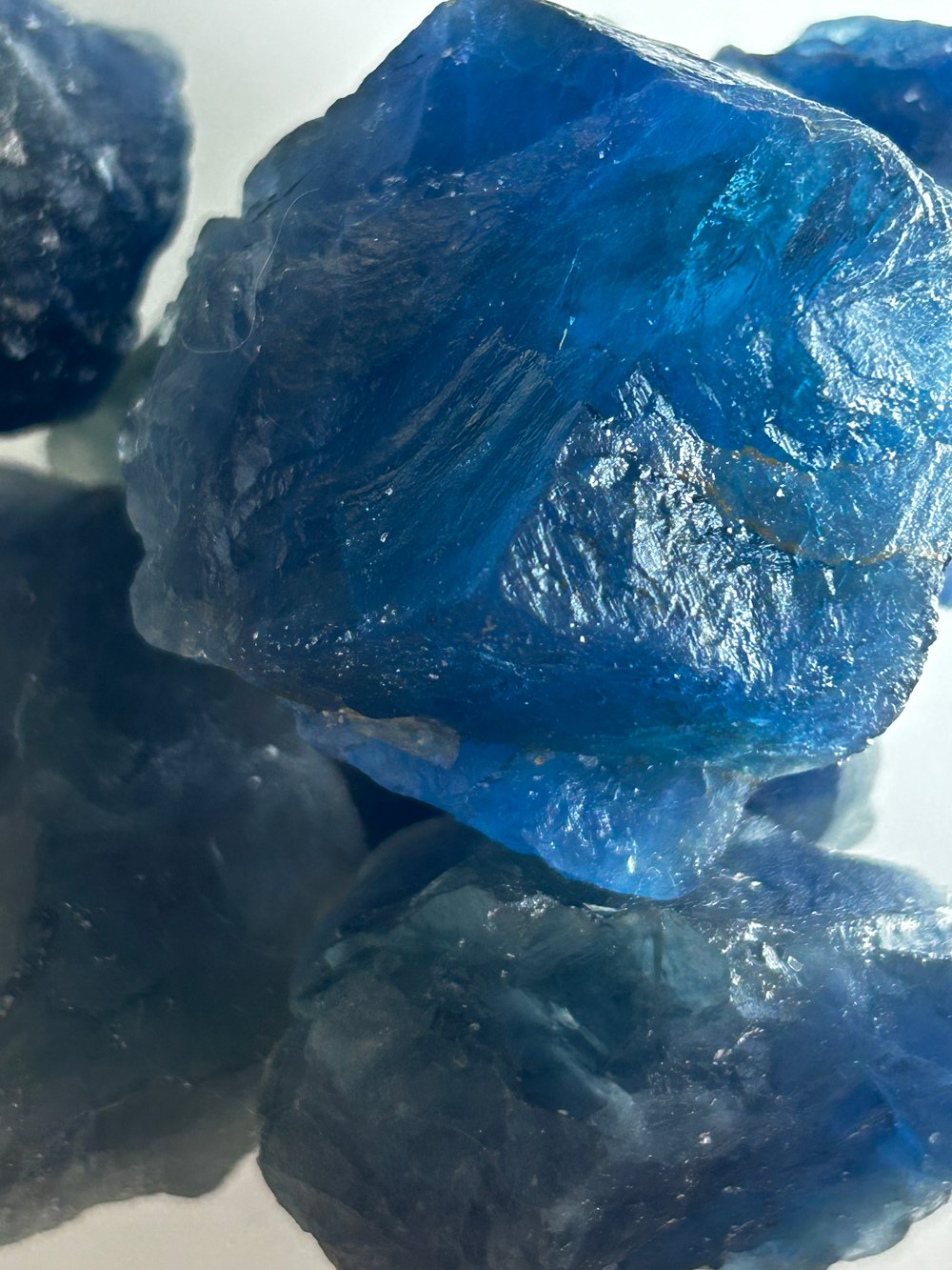 Blue Fluorite Rough Chunks