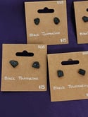 Black Tourmaline Studs