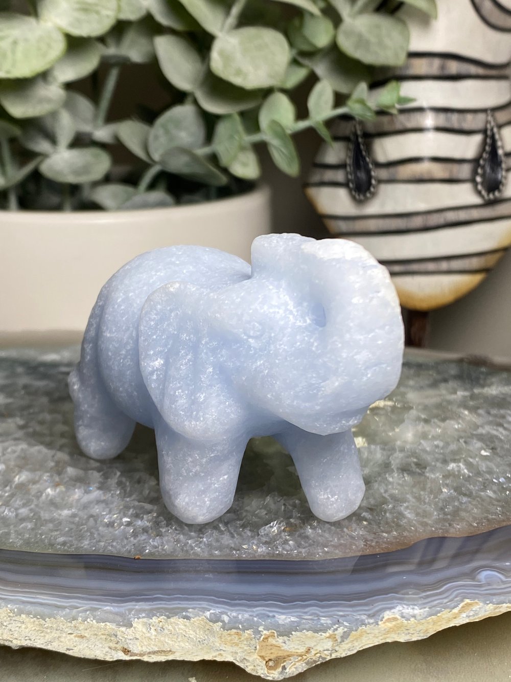 Blue Calcite Elephant 