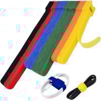 80pcs Cable Ties Reusable Multicolor, Wire Ties, Cord Ties Reusable for Electronics, Hook and Loop M