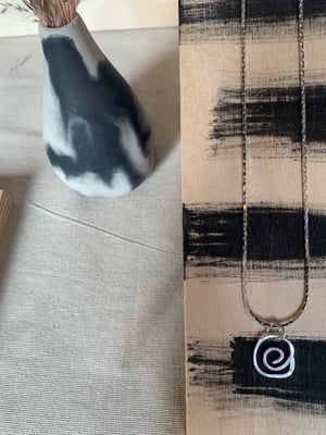 Image of ‘Move!’ Recycled silver spiral necklace 