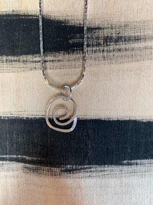 Image of ‘Move!’ Recycled silver spiral necklace 