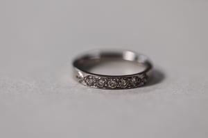 Image of *SAMPLE SALE - was £1295* 18ct White gold 3mm, Champagne diamond semi-eternity ring