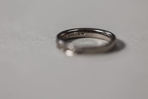Image of *SAMPLE SALE - was £1295* 18ct White gold 3mm, Champagne diamond semi-eternity ring