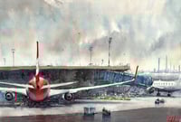 Boarding at Newark (Original)