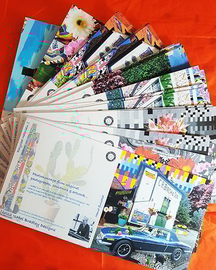 Greeting Pottery & Florals Set of 4 