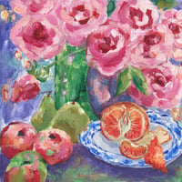 Sparkling Fruit and Roses -Fine Art Print