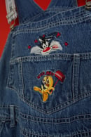 Image 3 of (38x34) 2001 Sylvester & Tweety Looney Tunes Overalls