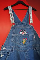 Image 2 of (38x34) 2001 Sylvester & Tweety Looney Tunes Overalls