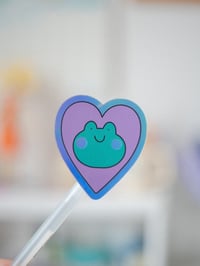 Image 1 of Heart Frog holographic sticker