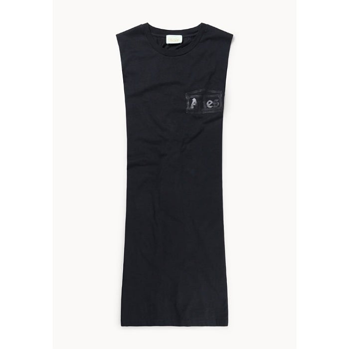 Image of ARIES ARISE TWISTED VEST DRESS BLACK