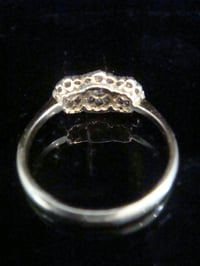 Image 2 of Edwardian Platinum 18ct yellow gold old cut diamond triple cluster ring 0.60ct