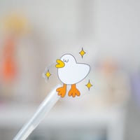 Sparkly duck sticker