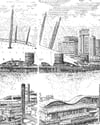 London View from Trinity Buoy Wharf Panoramic Series Limited Edition of 200 Signed 110cm x 55cm