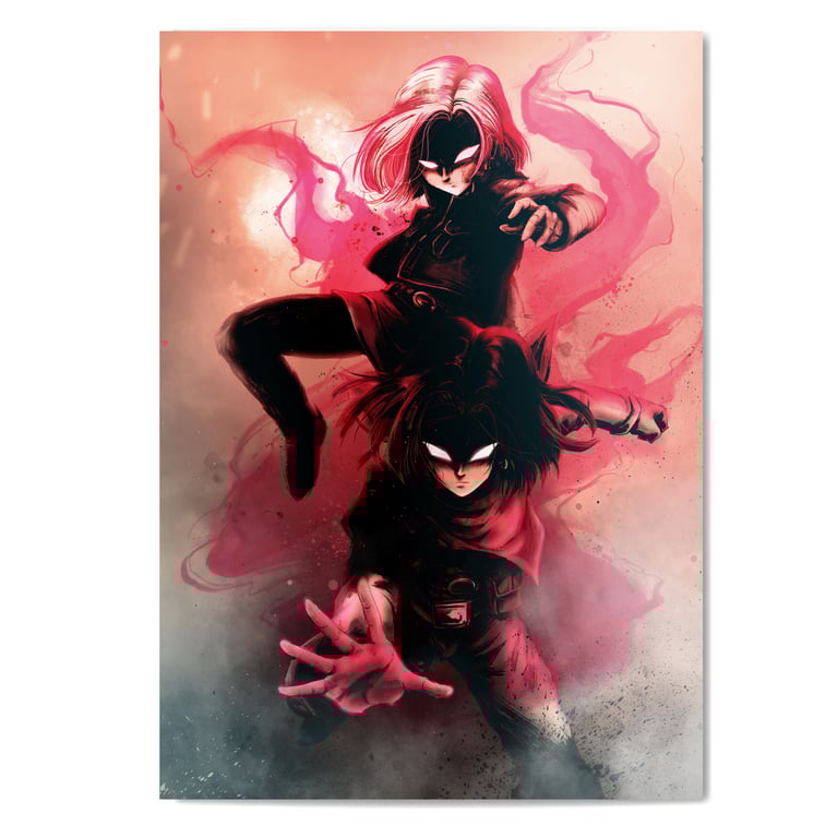 Androids 17 & 18 - Fan Art